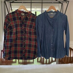 Bundle of 2 BNWT Talbots Size Large Blouses!  Crisp and great quality!